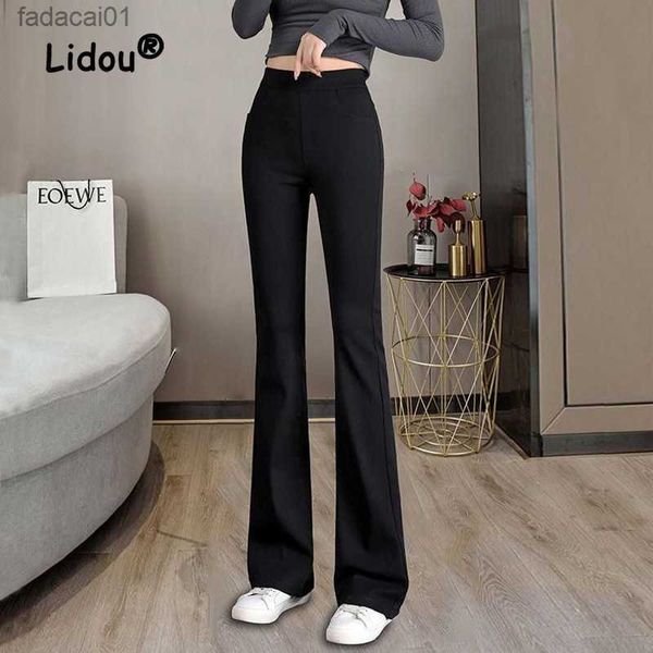 spring autumn fashion black flare pants women high waist office casual korean allmatch lady casual comfortable trousers 2023 l230621, Black;white
spring autumn fashion black flare pants women high waist office casual korean allmatch lady casual comfortable trousers 2023 l230621, Black;white