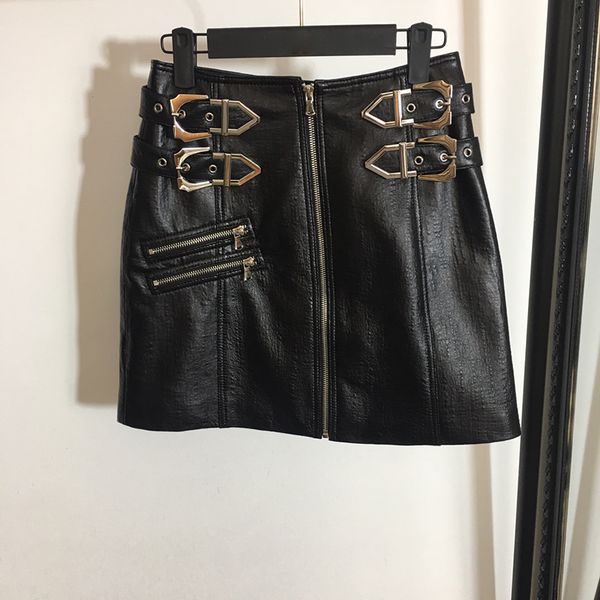 hip hop zipper dresses personality button design skirts sheepskin leather girls dress 2 colors elegant party dresses, Black
hip hop zipper dresses personality button design skirts sheepskin leather girls dress 2 colors elegant party dresses, Black