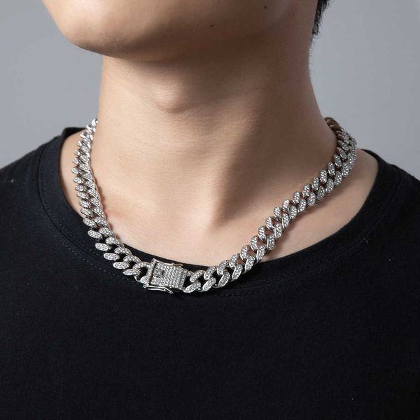 hip hop men's simple cuban necklace accessories ins fashion cool couple full diamond necklace accessories, Black
hip hop men's simple cuban necklace accessories ins fashion cool couple full diamond necklace accessories, Black