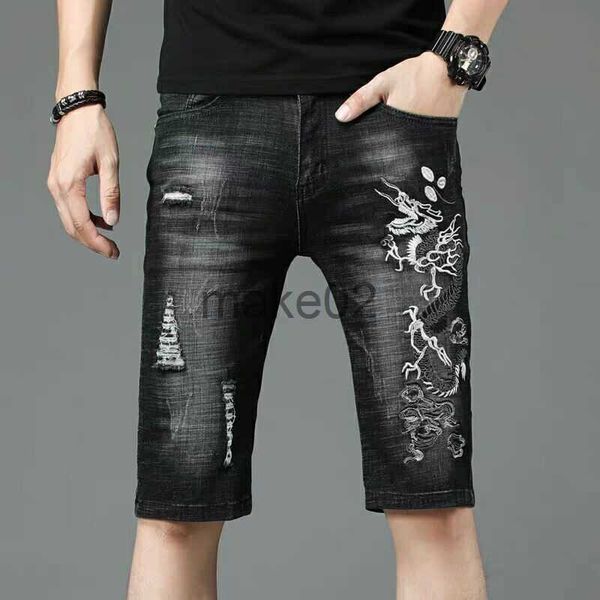 men's jeans new 2020 men's male american jeans summer hole black embroidered denim shorts personality trend 12 pants x0710, Blue
men's jeans new 2020 men's male american jeans summer hole black embroidered denim shorts personality trend 12 pants x0710, Blue