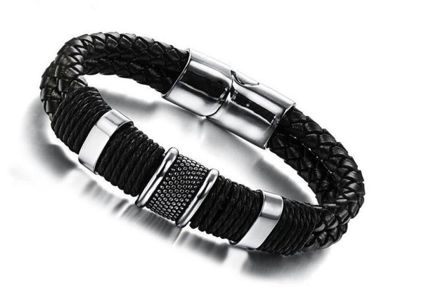 wide mens weave chain leather bangle bracelet wristband pour insert magnetic buckle stainless steel bracelets for women couples br5488114, Black
wide mens weave chain leather bangle bracelet wristband pour insert magnetic buckle stainless steel bracelets for women couples br5488114, Black