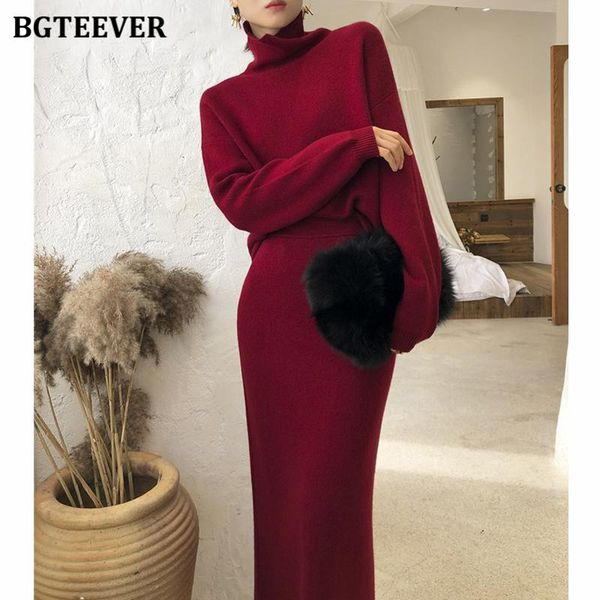 raincoats bgteever autumn winter ladies 2 pieces sweater set women turtleneck pullover jumpers & elastic midlength pencil knitted skirts, Black
raincoats bgteever autumn winter ladies 2 pieces sweater set women turtleneck pullover jumpers & elastic midlength pencil knitted skirts, Black