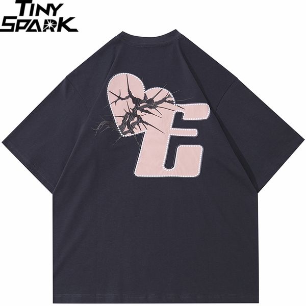 mens tshirts tshirts street apparel embroidery broken heart tshirt casual harajuku hip hop oversized cotton blue black 230707, White;black
mens tshirts tshirts street apparel embroidery broken heart tshirt casual harajuku hip hop oversized cotton blue black 230707, White;black
