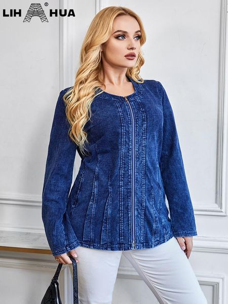 dress lih hua women's plus size denim jacket autumn chic elegant jacket for chubby women cotton knitted jacket, White
dress lih hua women's plus size denim jacket autumn chic elegant jacket for chubby women cotton knitted jacket, White