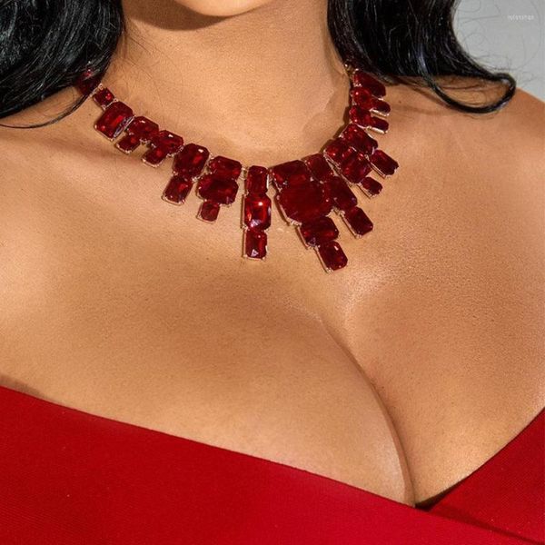 chains stonefans fashion ruby necklace square shape for women exaggerated big crystal drag queen jewelry, Silver
chains stonefans fashion ruby necklace square shape for women exaggerated big crystal drag queen jewelry, Silver