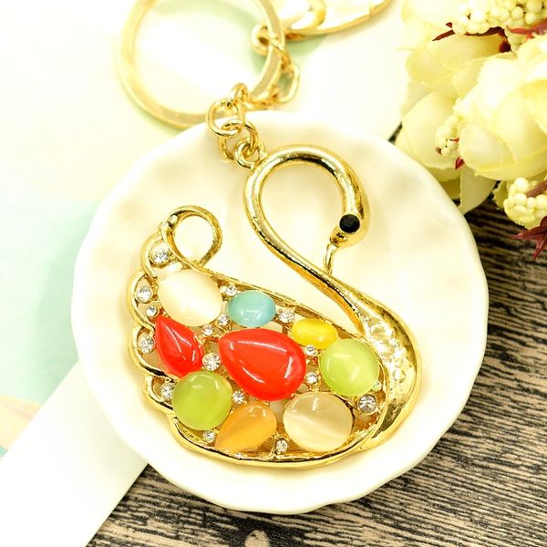 gold color lobster clasp metal keyring dangle opal crystal swan charms keychains for women luxury handbag jewelry, Slivery;golden
gold color lobster clasp metal keyring dangle opal crystal swan charms keychains for women luxury handbag jewelry, Slivery;golden