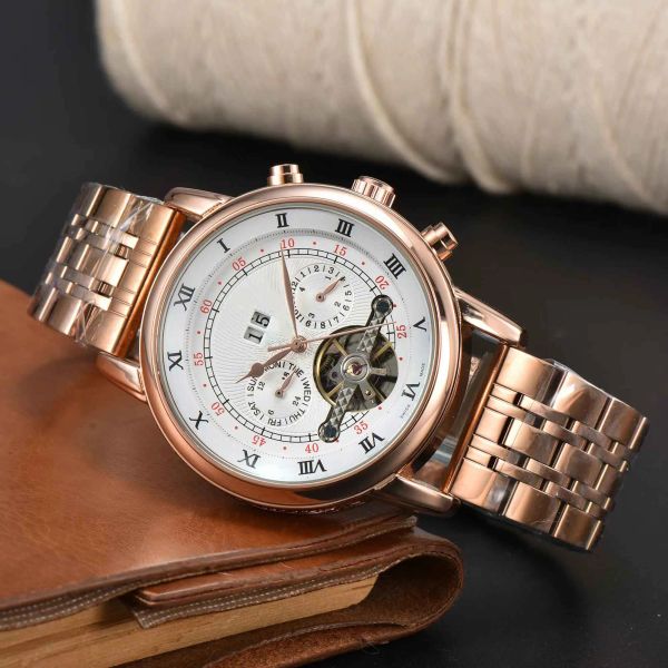 2023 men's watch pdfl sapphire mirror automatic six hands mechanical business sports watch all steel solid strap, Slivery;brown
2023 men's watch pdfl sapphire mirror automatic six hands mechanical business sports watch all steel solid strap, Slivery;brown