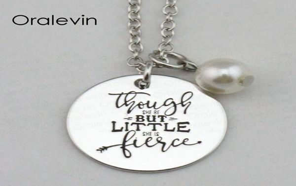 though she be but little she is fierce inspirational hand stamped engraved charm pendant necklace metal stamped jewelry10pcslot7843294, Silver
though she be but little she is fierce inspirational hand stamped engraved charm pendant necklace metal stamped jewelry10pcslot7843294, Silver