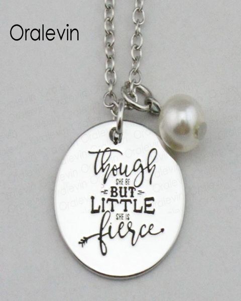 though she be but little she is fierce inspirational hand stamped engraved charm pendant necklace metal stamped jewelry10pcslot2136619, Silver
though she be but little she is fierce inspirational hand stamped engraved charm pendant necklace metal stamped jewelry10pcslot2136619, Silver