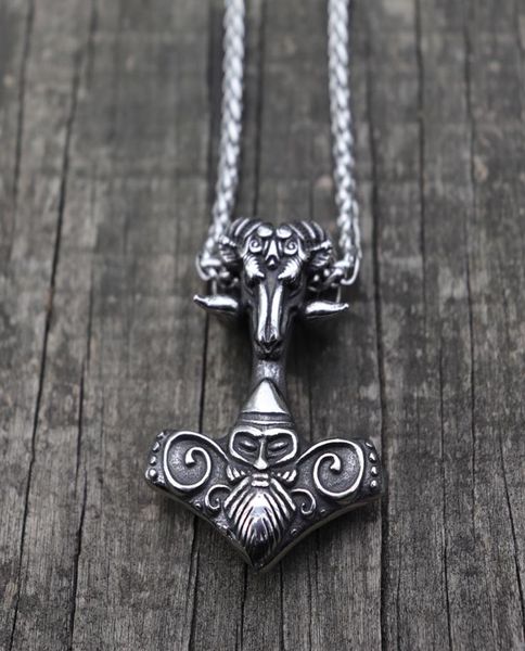viking mjolnir thor039s hammer sheep heads stainless steel pendant necklace scandinavian pagan norse rune totem man amulet jewe1230999, Silver
viking mjolnir thor039s hammer sheep heads stainless steel pendant necklace scandinavian pagan norse rune totem man amulet jewe1230999, Silver