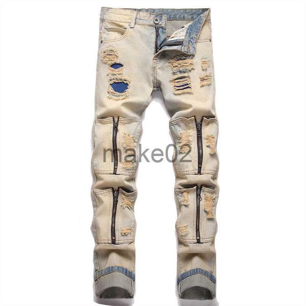 men's jeans 2022 new men's punk jeans ripped fabric pencil pants multipocket zipper midwaist casual clothes x0710, Blue
men's jeans 2022 new men's punk jeans ripped fabric pencil pants multipocket zipper midwaist casual clothes x0710, Blue