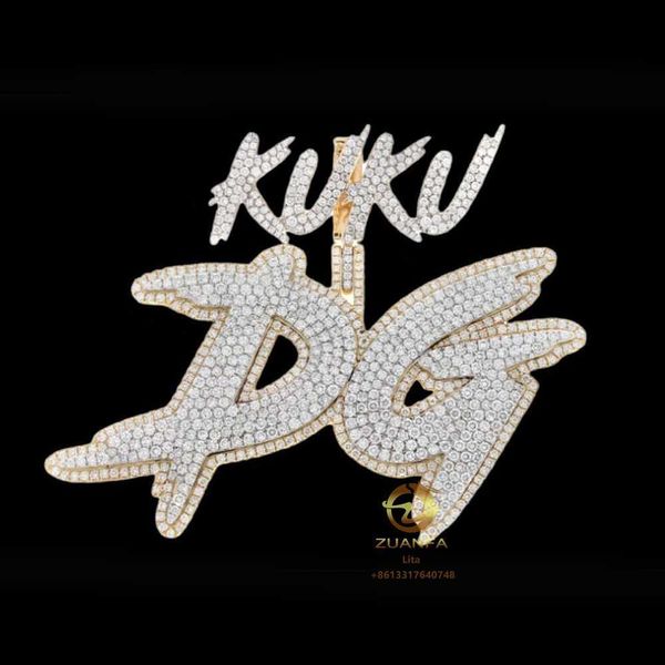 special design customized clasp hip hop diamond moissanite custom initial letter pendant necklace iced out pendant, Silver
special design customized clasp hip hop diamond moissanite custom initial letter pendant necklace iced out pendant, Silver