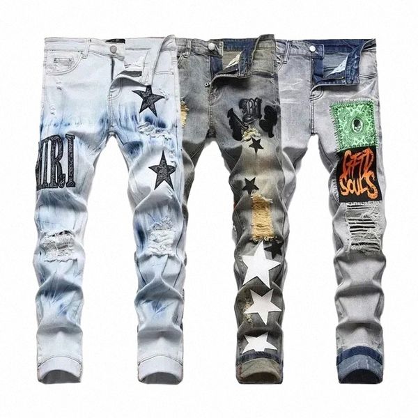2023 designer mens jeans pants ripped high street fashion brand pantalones vaqueros para hombre motorcycle embroidery trendy long hip hop wi, Blue
2023 designer mens jeans pants ripped high street fashion brand pantalones vaqueros para hombre motorcycle embroidery trendy long hip hop wi, Blue