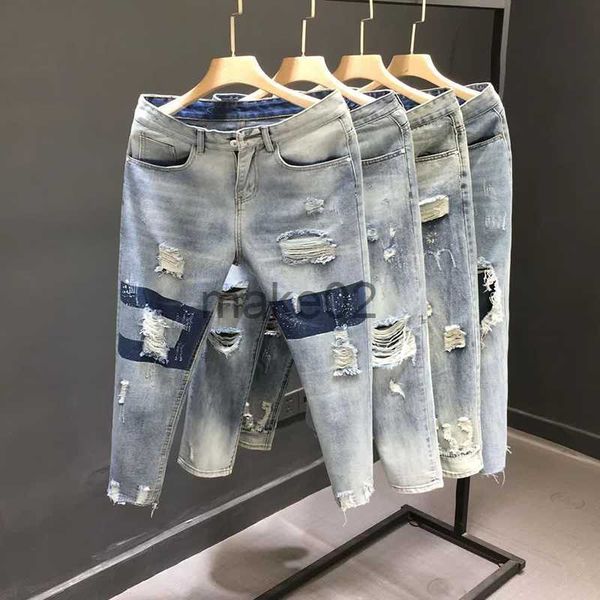men's jeans polarized jeans men's summer 2023 new trendy beggar rotten pants slim lightcolored ninepoint small foot pants x0710, Blue
men's jeans polarized jeans men's summer 2023 new trendy beggar rotten pants slim lightcolored ninepoint small foot pants x0710, Blue