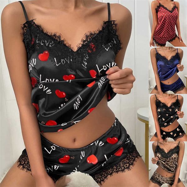 women's sleep lounge women's sleepwear satin pajama set black lace v-neck pyjamas sleeveless cute cami and shorts
women's sleep lounge women's sleepwear satin pajama set black lace v-neck pyjamas sleeveless cute cami and shorts