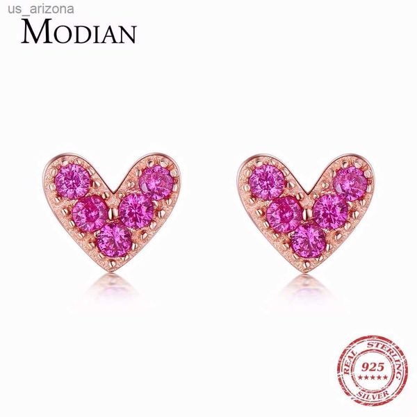 modian genuine 925 sterling silver hearts fashion rose gold color pink cz simple stud earrings for women sterling silver jewelry l230620, Golden;silver
modian genuine 925 sterling silver hearts fashion rose gold color pink cz simple stud earrings for women sterling silver jewelry l230620, Golden;silver