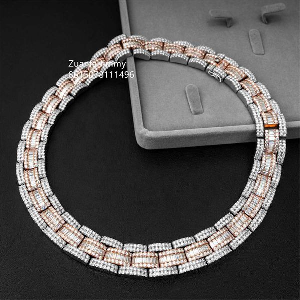 new design iced out jewelry 925 sterling silver full with bagauette moissanite cuban chain two tone cuban chain
new design iced out jewelry 925 sterling silver full with bagauette moissanite cuban chain two tone cuban chain