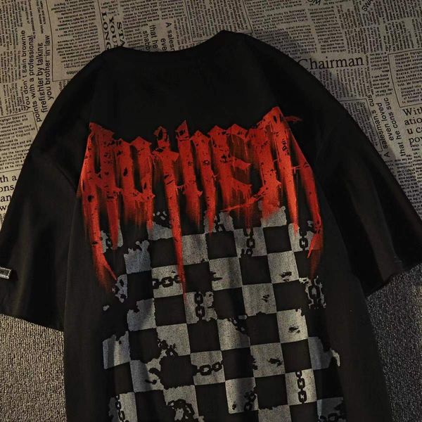 womens tshirt american street chessboard printed short sleeved t shirt for men and women in summer fashion loose design couple casual 23070, White
womens tshirt american street chessboard printed short sleeved t shirt for men and women in summer fashion loose design couple casual 23070, White