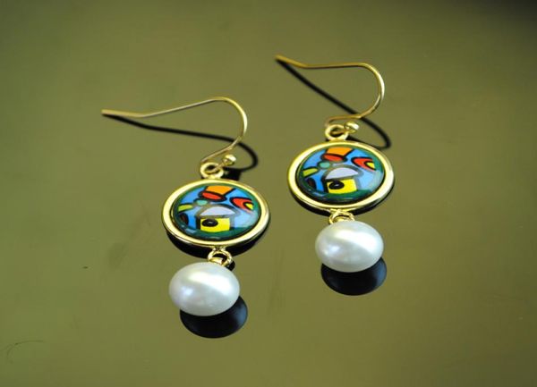hundertwasser village series drop earrings 18k goldplated enamel earring for woman pearl earrings for a gift8094677, Silver
hundertwasser village series drop earrings 18k goldplated enamel earring for woman pearl earrings for a gift8094677, Silver