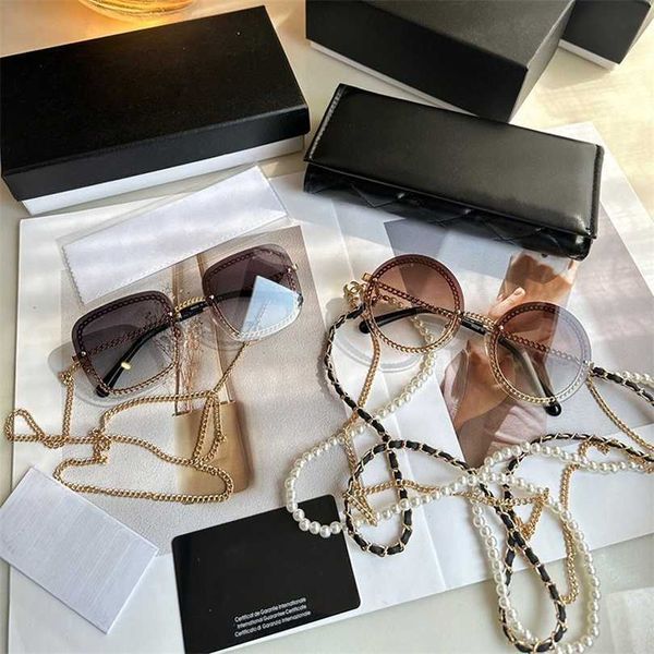sunglasses 2023 new xiaoxiangfeng frameless metal chain circular frame for women ch4245 square sunglasses ch4244, White;black
sunglasses 2023 new xiaoxiangfeng frameless metal chain circular frame for women ch4245 square sunglasses ch4244, White;black