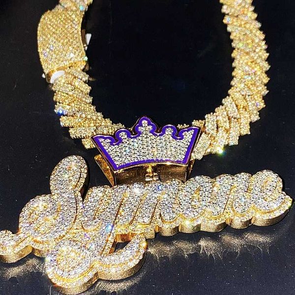 king crown bale design iced out letter pendants 3d moissanite pendant hip hop bling 18k gold plated custom iced out pendants, Silver
king crown bale design iced out letter pendants 3d moissanite pendant hip hop bling 18k gold plated custom iced out pendants, Silver