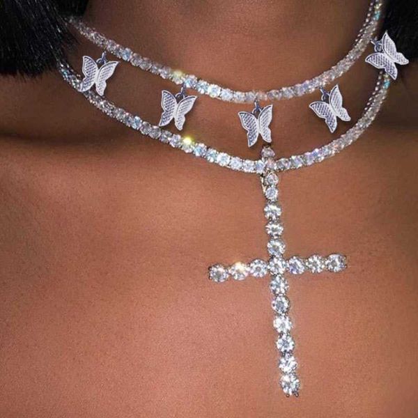 pendant necklaces caraquet new multilayer crystal cross necklace for women gold silver color bling tennis chain choker jewelry 230613
pendant necklaces caraquet new multilayer crystal cross necklace for women gold silver color bling tennis chain choker jewelry 230613