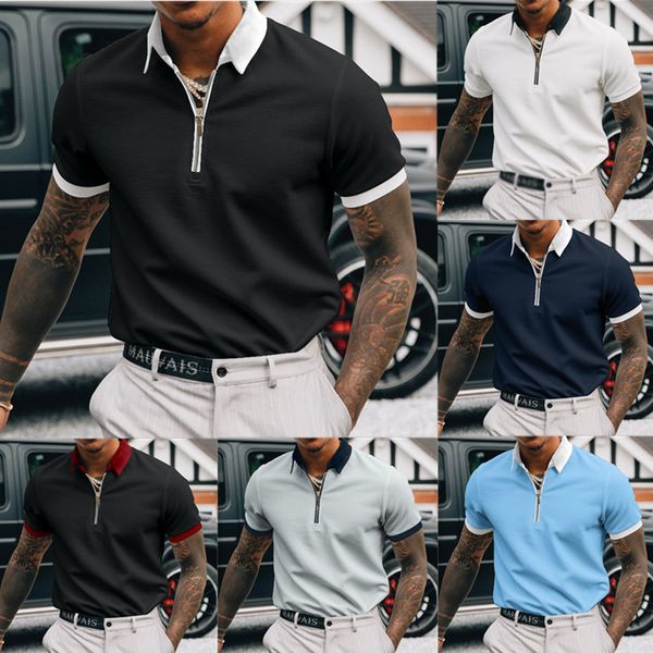 mens polos summer fashion solid color polo shirt loose comfortable breathable 230710, White;black
mens polos summer fashion solid color polo shirt loose comfortable breathable 230710, White;black