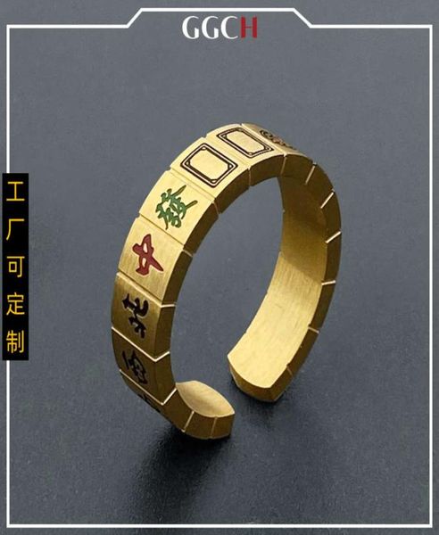 thirteen yao mahjong creative fashion titanium steel open ring men039s and women039s trend personality versatile ring jewelr8318437, Black
thirteen yao mahjong creative fashion titanium steel open ring men039s and women039s trend personality versatile ring jewelr8318437, Black
