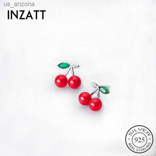 inzatt cute red cherry green crystal stud earrings 925 sterling silver for women anniversary fashion jewelry l230620, Golden;silver
inzatt cute red cherry green crystal stud earrings 925 sterling silver for women anniversary fashion jewelry l230620, Golden;silver