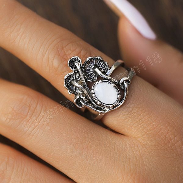 vintage simple mushroom ring for women wedding classic finger couple rings aesthetic y2k fashion accessories, Silver
vintage simple mushroom ring for women wedding classic finger couple rings aesthetic y2k fashion accessories, Silver