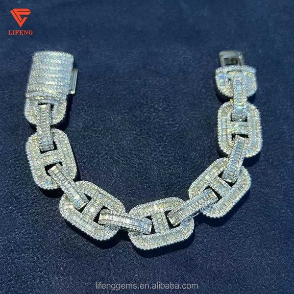fashion moissanite jewelry 925 silver baguette vvs moissanite diamond hip-hop pig nose bracelet
fashion moissanite jewelry 925 silver baguette vvs moissanite diamond hip-hop pig nose bracelet
