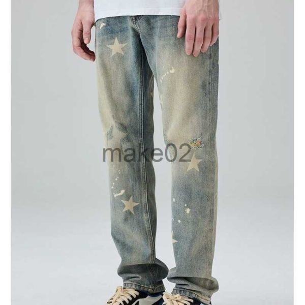 men's jeans star print jeans men clothing high street vintage washed men jeans loose casual straight ripped jeans for men pants x0710, Blue
men's jeans star print jeans men clothing high street vintage washed men jeans loose casual straight ripped jeans for men pants x0710, Blue