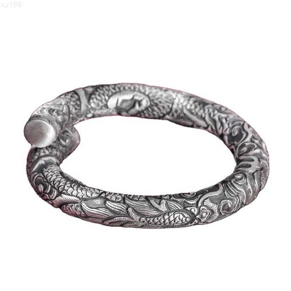 s999 pure silver open hand bracelet domineering double dragon head play bead men's silver rock jewelry ethnic style
s999 pure silver open hand bracelet domineering double dragon head play bead men's silver rock jewelry ethnic style