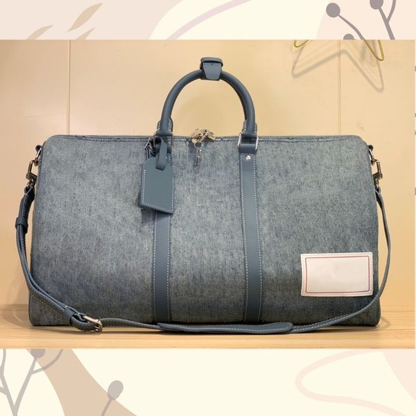 duffle bag classic monogram washed denim coated canvas travel luggage large capacity handbags 10a cowboy embroidery with removable name tag
duffle bag classic monogram washed denim coated canvas travel luggage large capacity handbags 10a cowboy embroidery with removable name tag