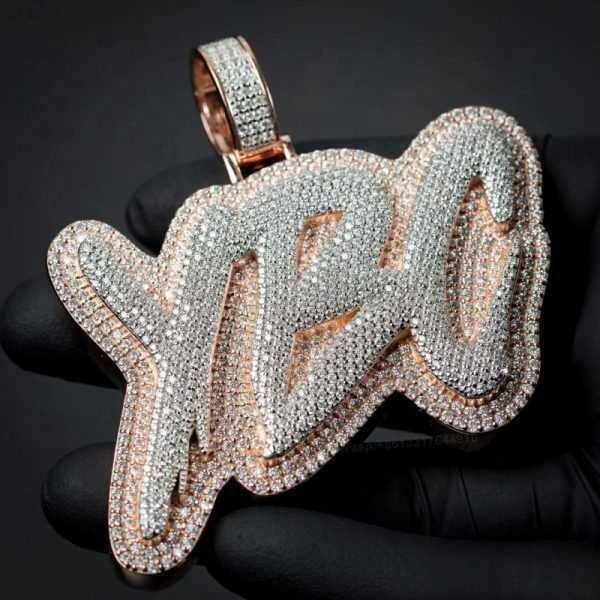 custom hip hop jewelry 925 sterling silver name letter iced out pendant vvs moissanite necklace
custom hip hop jewelry 925 sterling silver name letter iced out pendant vvs moissanite necklace