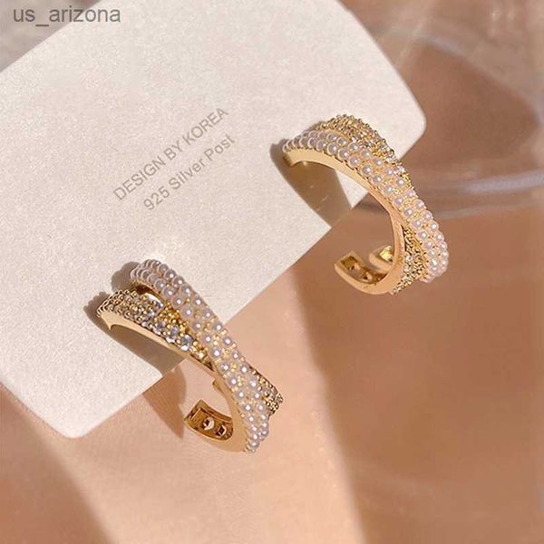 new popular design 14k gold plated crossed c shape pearl earrings for women girl jewelry s925 silver needle aaa zircon stud gift l230620, Golden;silver
new popular design 14k gold plated crossed c shape pearl earrings for women girl jewelry s925 silver needle aaa zircon stud gift l230620, Golden;silver