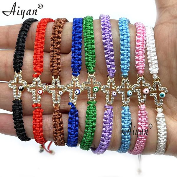 chain 12pieces religions cross with eyes handwoven bracelet for men and women to given as gifts or prayer many colors 230710, Black
chain 12pieces religions cross with eyes handwoven bracelet for men and women to given as gifts or prayer many colors 230710, Black