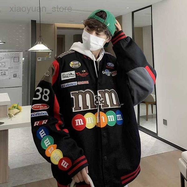 men's jackets 2023 new coat hip hop jacket women loose embroidery retro cool baseball uniform couple hit color stitching locomotive men, Black;brown
men's jackets 2023 new coat hip hop jacket women loose embroidery retro cool baseball uniform couple hit color stitching locomotive men, Black;brown