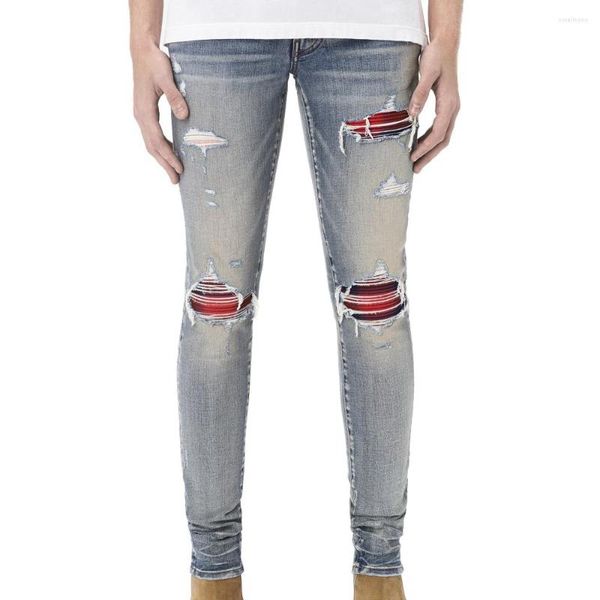 new men's jeans 2023 loose straight men fashion ripped hole streetwear ankle-length plus size denim trousers, Blue
new men's jeans 2023 loose straight men fashion ripped hole streetwear ankle-length plus size denim trousers, Blue