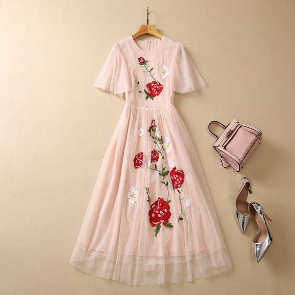 european and american women's dress 2023 summer new style short sleeve trumpet sleeve mesh embroidery fashion pleated dress xxl, Black;gray
european and american women's dress 2023 summer new style short sleeve trumpet sleeve mesh embroidery fashion pleated dress xxl, Black;gray
