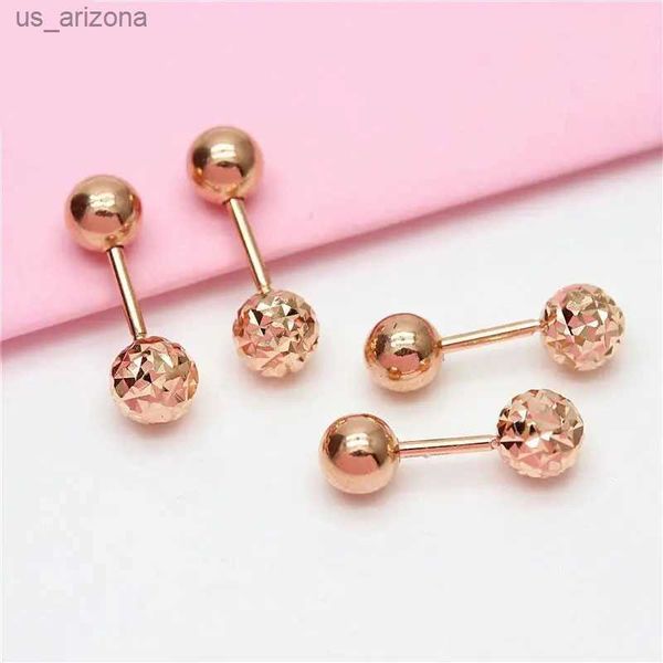 585 purple gold shiny round bead screw ear studs double wear simple glossy 14k rose gold earrings for women party daily jewelry l230620, Golden;silver
585 purple gold shiny round bead screw ear studs double wear simple glossy 14k rose gold earrings for women party daily jewelry l230620, Golden;silver