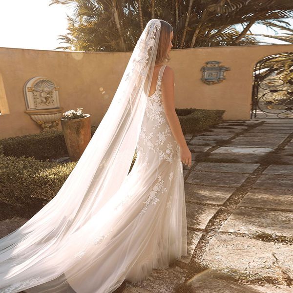 vintage illusion mermaid wedding dresses v neck sleeveless lace appliques bridal gown cut out side vestidos de novia, White
vintage illusion mermaid wedding dresses v neck sleeveless lace appliques bridal gown cut out side vestidos de novia, White