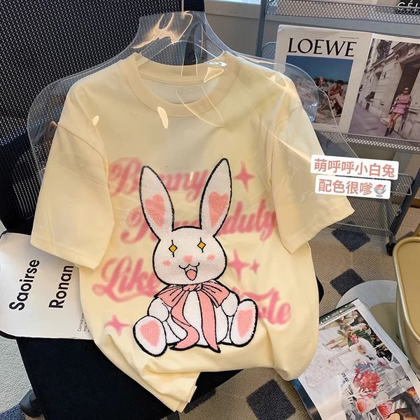 women's tshirt cotton american fun cute rabbit print tshirt womensummer 2023 oversize loose versatile casual short sleeve 230707, White
women's tshirt cotton american fun cute rabbit print tshirt womensummer 2023 oversize loose versatile casual short sleeve 230707, White