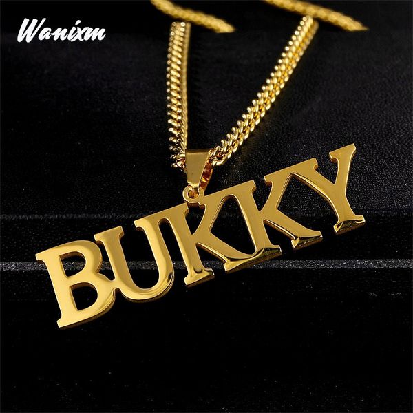 pendant necklaces customized name pendants for men women personalized custom gold 3mm cuban chain stainless steel nameplate jewelry 230710, Silver
pendant necklaces customized name pendants for men women personalized custom gold 3mm cuban chain stainless steel nameplate jewelry 230710, Silver