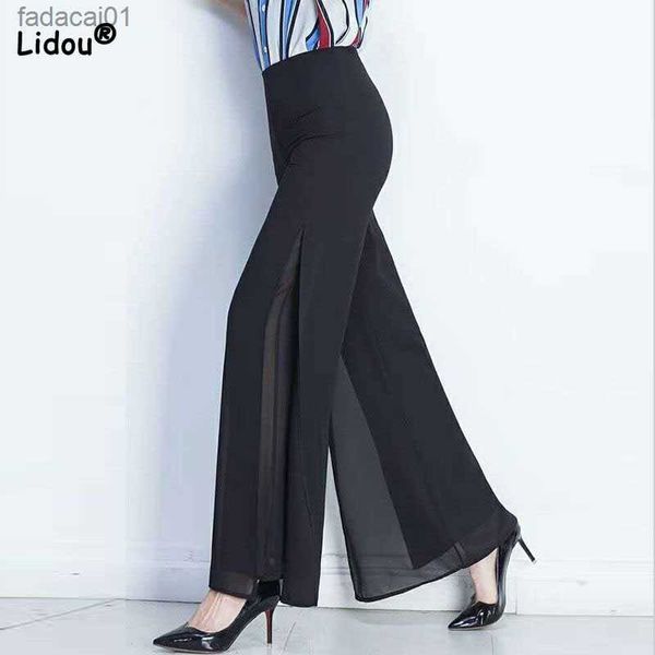 fashion split fork elegant solid color dance pants summer women's clothing casual allmatch high waist chiffon wide leg trousers l230621, Black;white
fashion split fork elegant solid color dance pants summer women's clothing casual allmatch high waist chiffon wide leg trousers l230621, Black;white