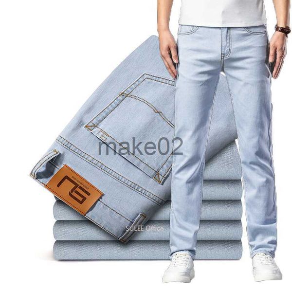 men's jeans 2023 light blue jeans youthful vitality cloth cotton stretch men regular fit straight trousers midweight casual pants x0710
men's jeans 2023 light blue jeans youthful vitality cloth cotton stretch men regular fit straight trousers midweight casual pants x0710