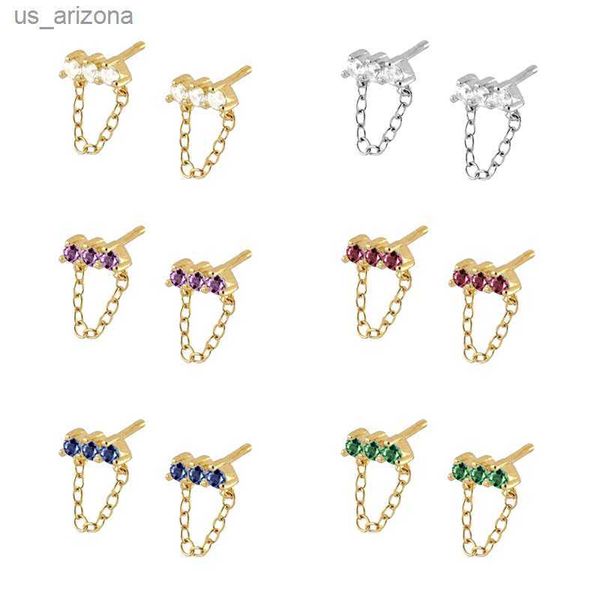 simple gold silver color chain pendant earrings for women 925 sterling silver ear needle tiny stud earrings fashion jewelry l230620, Golden;silver
simple gold silver color chain pendant earrings for women 925 sterling silver ear needle tiny stud earrings fashion jewelry l230620, Golden;silver