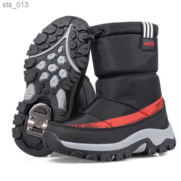 children snow boots outdoor winter mid-calf waterproof thick plush warm crampons non-slip boots shoes for big girls boys kids l230518, Black;grey
children snow boots outdoor winter mid-calf waterproof thick plush warm crampons non-slip boots shoes for big girls boys kids l230518, Black;grey