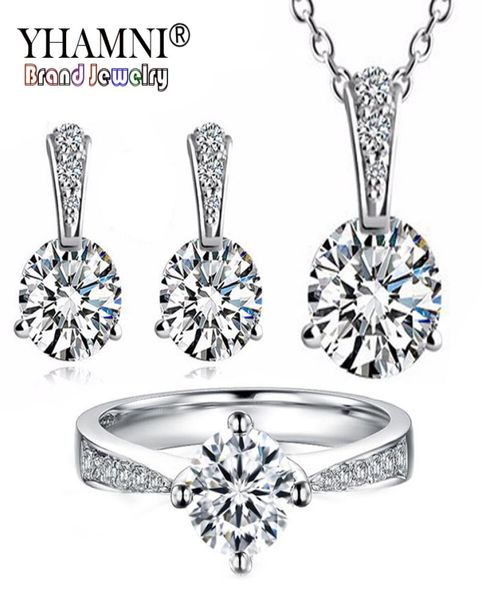 yhamni yhamni 925 sterling silver jewelry sets 6mm 1 ct cz diamant necklace earrings set bridal jewelry sets for women tzp0176665756, Slivery;golden
yhamni yhamni 925 sterling silver jewelry sets 6mm 1 ct cz diamant necklace earrings set bridal jewelry sets for women tzp0176665756, Slivery;golden