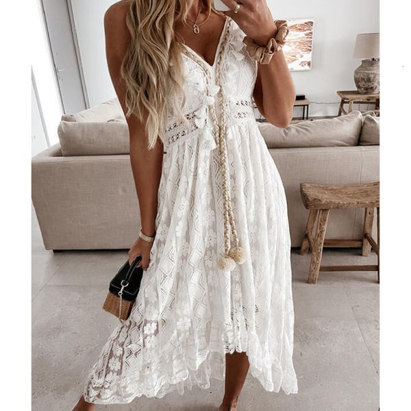 women's swimwear v-neck lace up cover up for woman white lace loose holiday beach slip dress summer maxi dress beachwear 230710, White;black
women's swimwear v-neck lace up cover up for woman white lace loose holiday beach slip dress summer maxi dress beachwear 230710, White;black